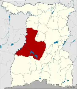 Karte von Surin, Thailand, mit Mueang Surin