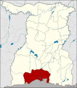 Karte von Surin, Thailand, mit Kap Choeng