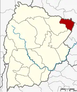 Karte von Chaiyaphum, Thailand, mit Ban Thaen