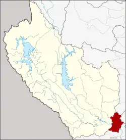 Karte von Kanchanaburi, Thailand, mit Tha Maka