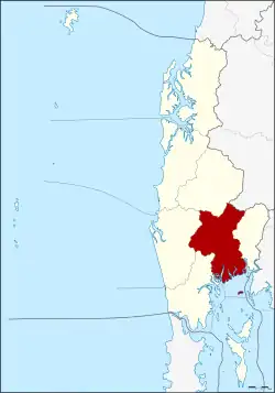 Karte von Phang-nga, Thailand, mit Mueang Phang-nga