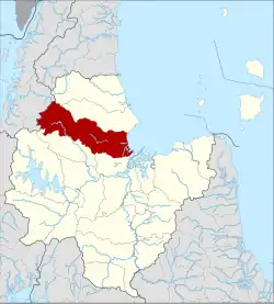 Karte von Surat Thani, Thailand, mit Tha Chang