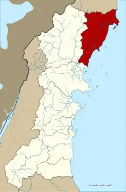 Karte von Chumphon, Thailand, mit Pathio