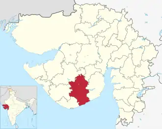 Positionskarte des Distrikts Amreli