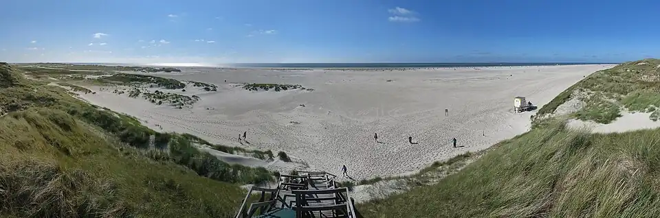 Kniepsand bei Norddorf gesehen von der Aussichtsplattform Himmelsleiter