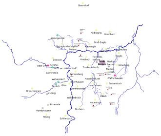 Karte mit den zum Amt Borken gehörenden Ortschaften