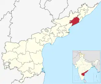 Positionskarte des Distrikts Anakapalli