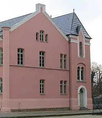 Der heute noch existente Teil des Anbaus am Amtshaus.