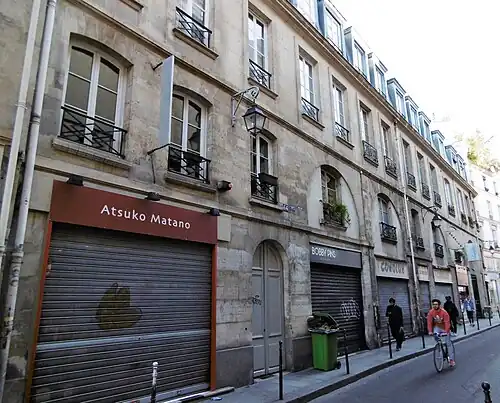 Fassade an der Rue du Temple