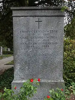 Andreas Gerwig (1928–2014) Dr. jur., Rechtsanwalt, Politiker. Grab auf dem Wolfgottesacker, Basel