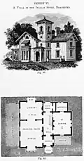 Design VI, italienischer Stil, Cottage Residences, 1842.