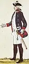 Uniform 1759, zeitgenössischer Stich nach von Schmalen, Nürnberg