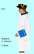 Uniform des Rég Anjou 1734