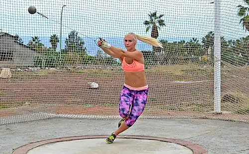 Anna Maria Orel Rang zehn mit 57,37&nbsp;m