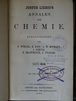 Titelblatt Band 213 von 1882