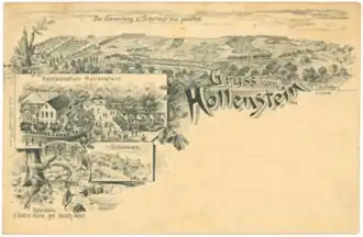 Postkarte „Gruß vom Hollenstein“ um 1895