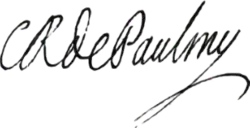 Antoine-René de Voyer de Paulmy signature