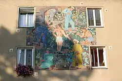 Mosaik „Arbeit im Weingarten“