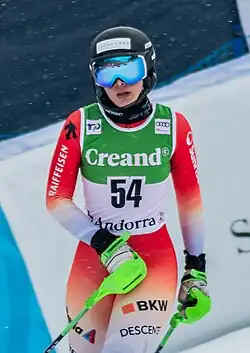 Anuk Brändli beim Slalom von Soldeu (2024)