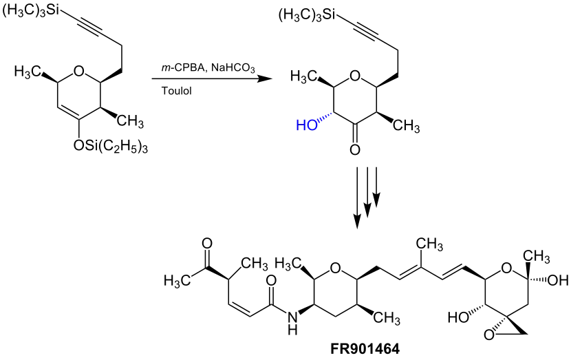 Anwendung der Rubottom-Oxidation als Teilschritt der Synthese von FR901464 nach Jacobsen