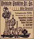Anzeige der Rheinischen Glashütten AG (1905)
