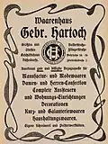 Anzeige Gebrüder Hartoch, 1902
