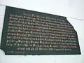 Gedenktafel beim Eingang