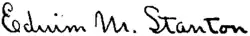 Stantons Unterschrift