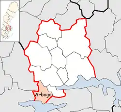 Lage der Gemeinde Arboga