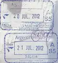 Argentinische Reisepassstempel