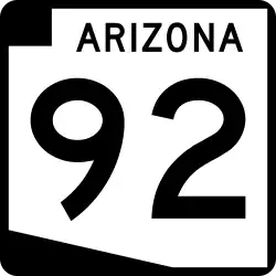Straßenschild der Arizona State Route 92