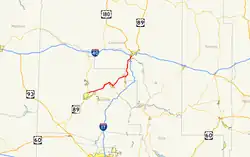 Karte der Arizona State Route 89A