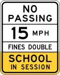 Tempolimit in einer Schulzone (Arizona)