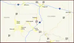 Karte der Arizona State Route 179