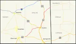 Karte der Arizona State Route 61