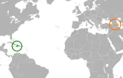 Lage von Haiti und Armenien