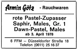 1978: „rote Pastel[l-Nerz]-Zupasser“