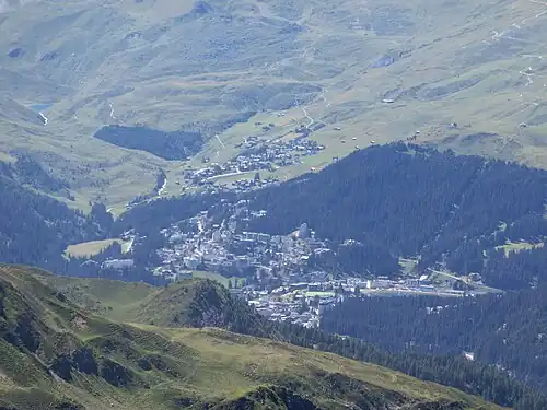 Blick nach Westen nach Arosa.