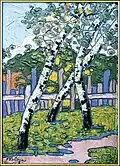 Landschaft mit Birken, 1923