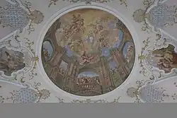 Deckenmalerei im Langhaus, Maria Immaculata