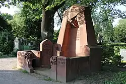 Grabmal des Corps Hubertia auf dem Aschaffenburger Altstadtfriedhof