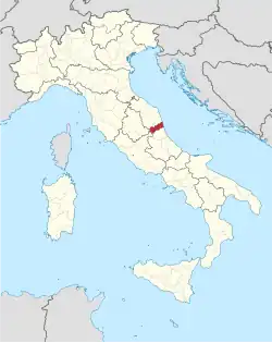 Lage innerhalb Italiens