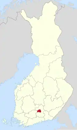 Lage von Asikkala in Finnland