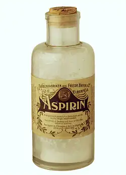 Fläschchen für Aspirin, um 1900
