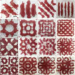 Gruppierung von Mikroteilchen durch Faraday-Wellen