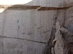 Felszeichnung 45&nbsp;Meter nördlich des unvollendeten Obelisken