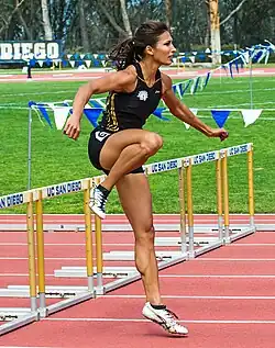 Christine Merrill – disqualifiziert, weil sie eine Hürde nicht überquert&nbsp;hatte