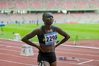 Niddy Mingilishi bei den Afrikameisterschaften 2024 in Douala