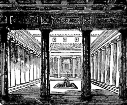 Rekonstruktion eines Peristyls einer römischen Domus