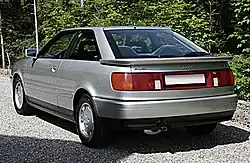 Audi Coupé (1989–1991), Heckansicht